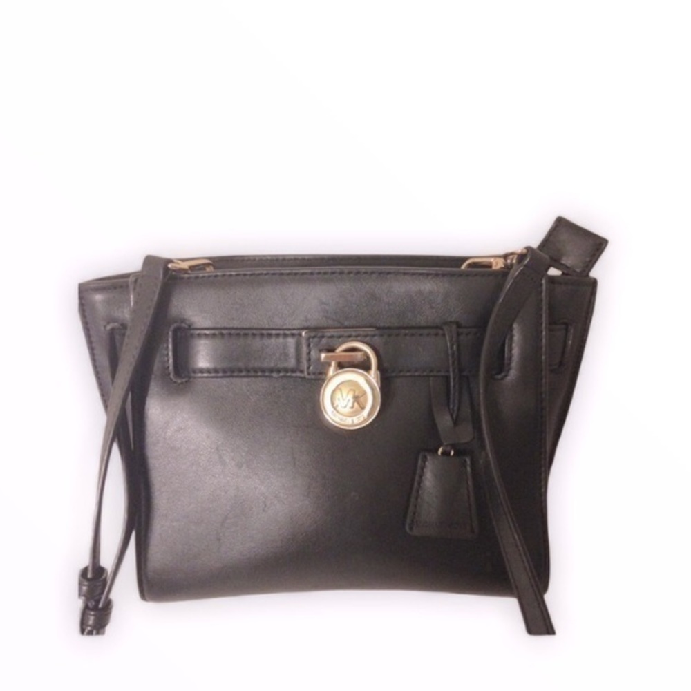 MICHAEL KORS black leather Hamilton mini  bag
